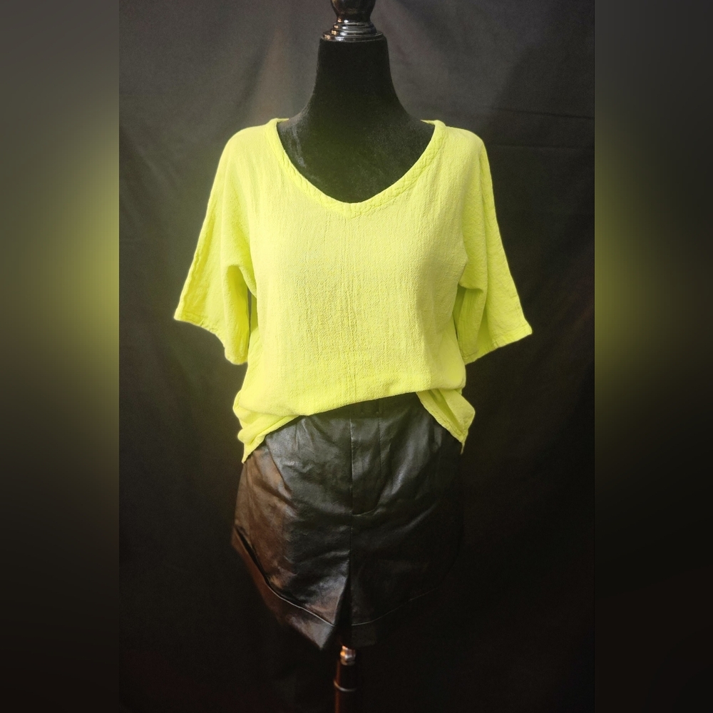 CottonWays Mary Top 100% Cotton Gauze in Sunflower Size S/M